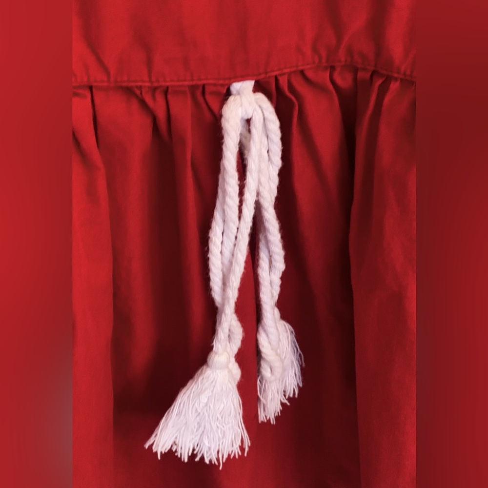 Lila and Hayes LS Dress Girl’s 5 XS/S Red Boutique Ruffle Rope Tie Tassels - Picture 5 of 6